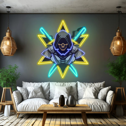 Ninja With Skull Mask Led Neon Sign Light Custom Led Signs