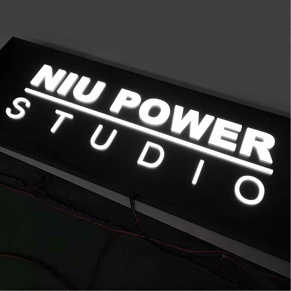 Niu Power Studio 3D Frontlit Channel Letters Led Light Sign - Shineneon