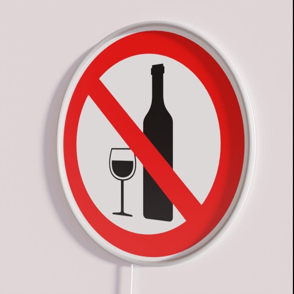 No Alcohol Sign Rgb Led Neon Sign - Shineneon