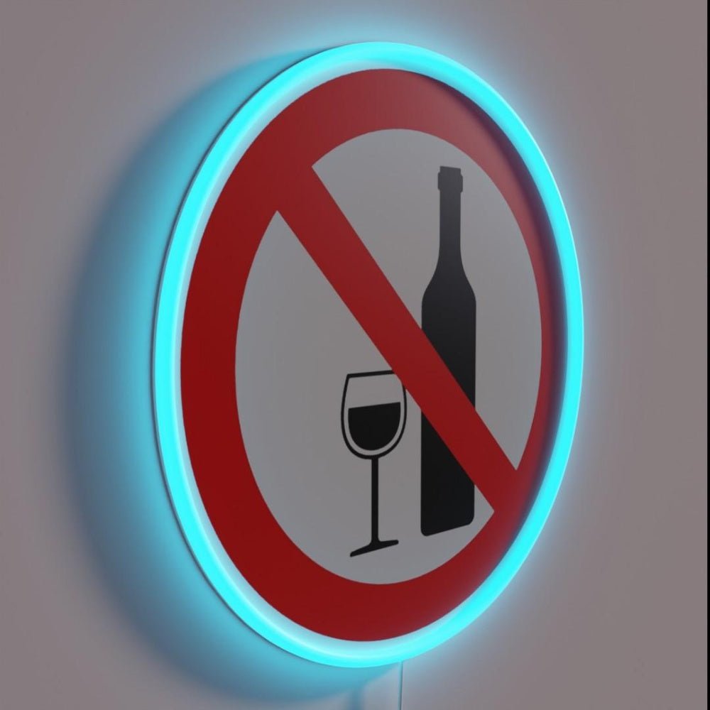 No Alcohol Sign Rgb Led Neon Sign - Shineneon