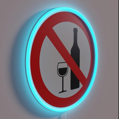 No Alcohol Sign Rgb Led Neon Sign - Shineneon
