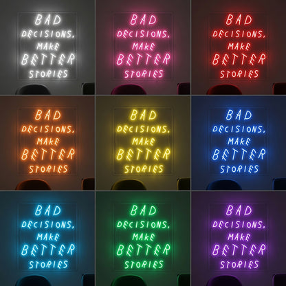 No Bad Days Cursive Home Decor LED Neon Sign - 05 Color Grid