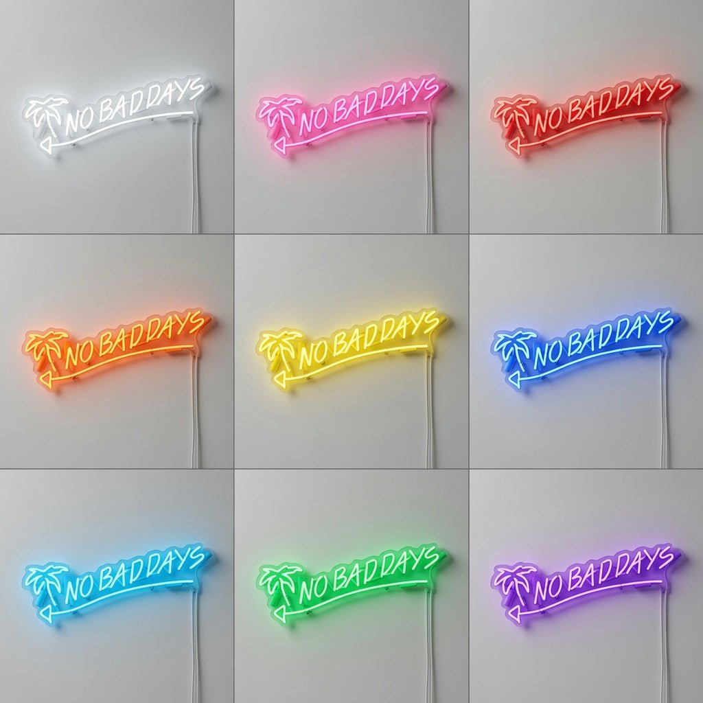 No Bad Days Cursive LED Neon Sign - Shineneon