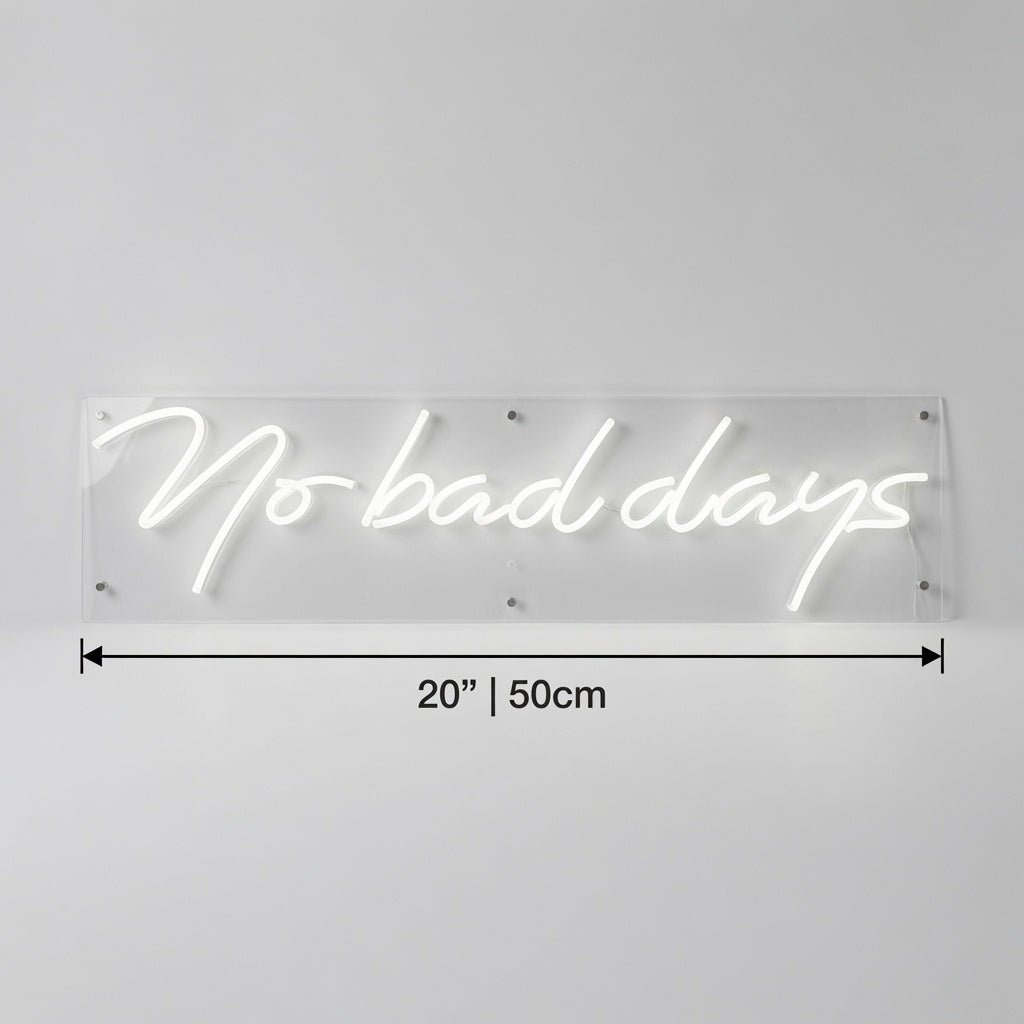 No Bad Days LED Neon Sign Bedroom Decor Wall Neon Sign - Shineneon