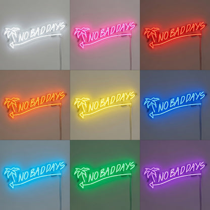 No Bad Days LED Neon Sign Living Room Decor Wall Neon Sign - 05 Color Grid