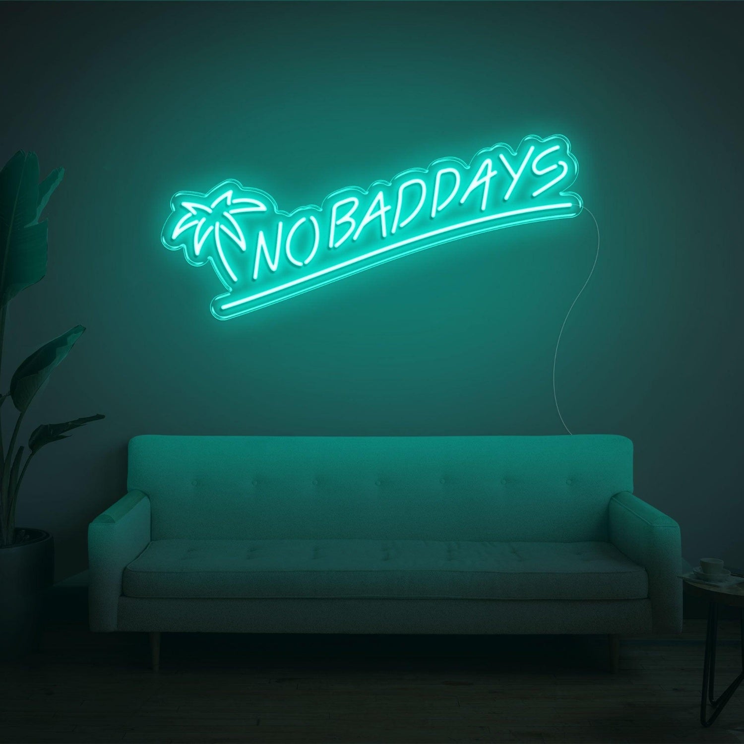 No Bad Days Tropical Palm Warm Glow Led Neon Sign For Cozy Living Room Wall Decor | Shineneon