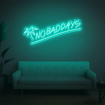No Bad Days Tropical Palm Warm Glow Led Neon Sign For Cozy Living Room Wall Decor | Shineneon