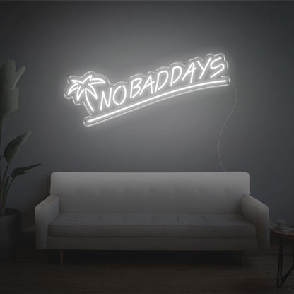 No Bad Days Tropical Palm Warm Glow Led Neon Sign For Cozy Living Room Wall Decor | Shineneon