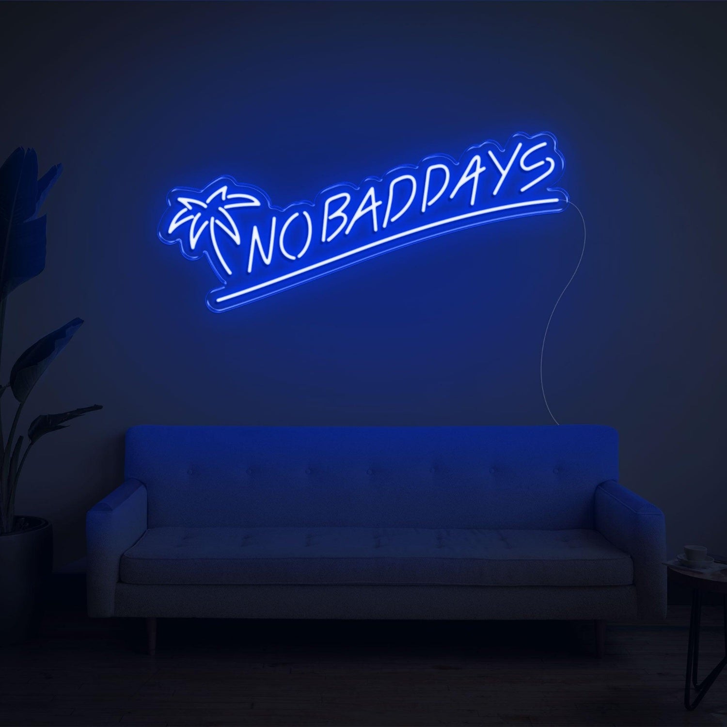No Bad Days Tropical Palm Warm Glow Led Neon Sign For Cozy Living Room Wall Decor | Shineneon