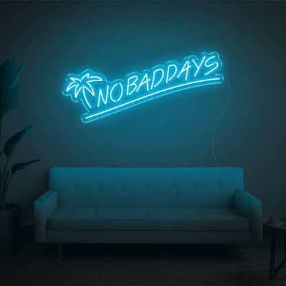 No Bad Days Tropical Palm Warm Glow Led Neon Sign For Cozy Living Room Wall Decor | Shineneon