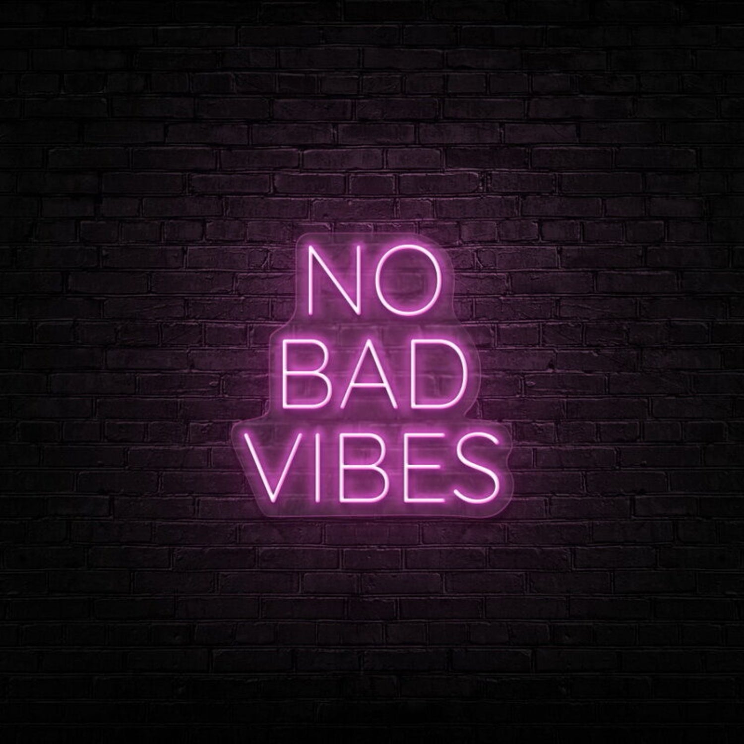 No Bad Vibes Led Neon Sign Fill Your Space With Positivity | Shineneon