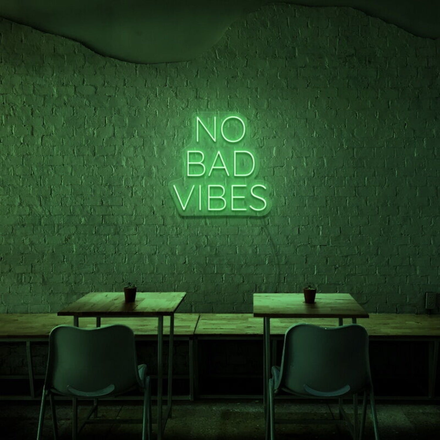 No Bad Vibes Led Neon Sign Fill Your Space With Positivity | Shineneon
