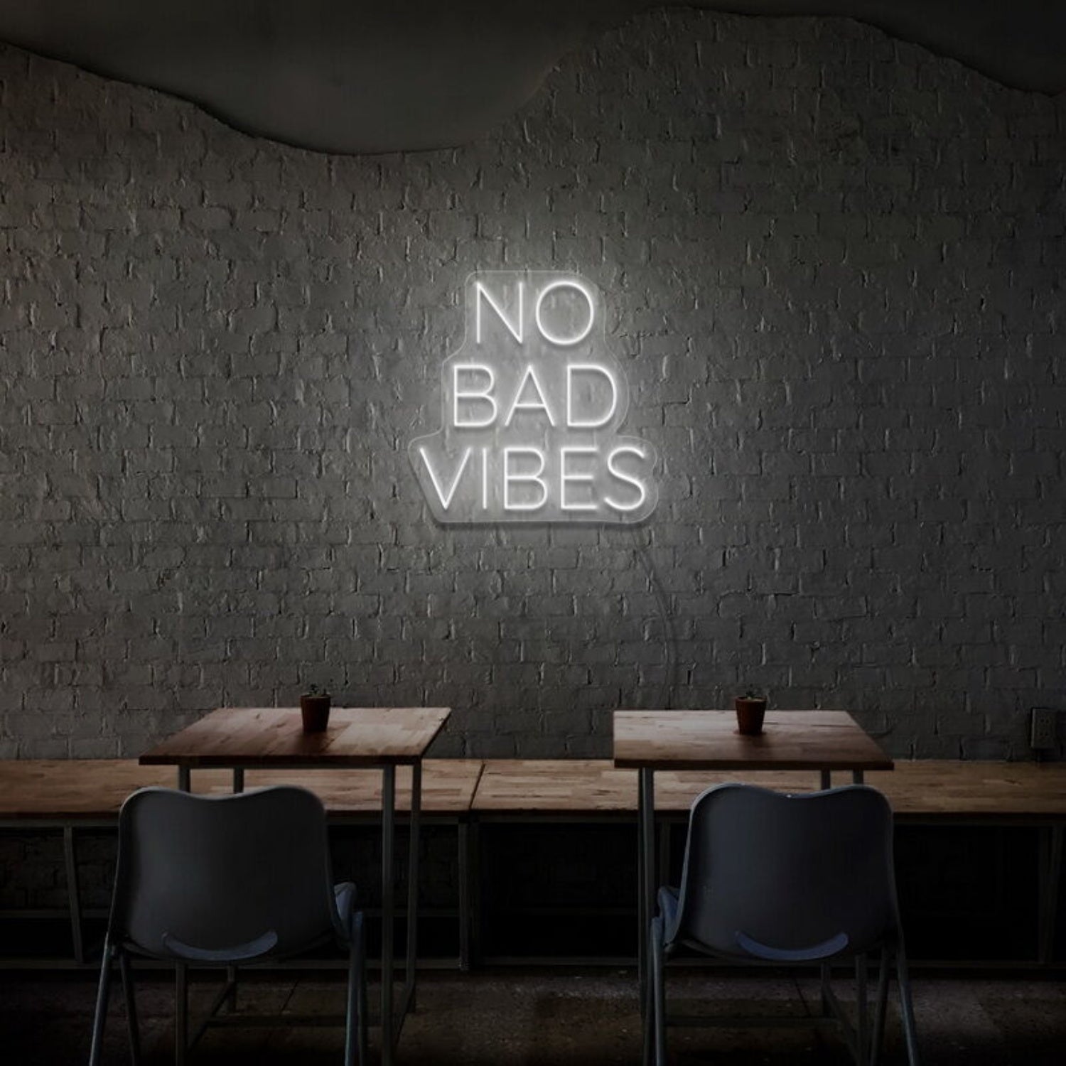 No Bad Vibes Led Neon Sign Fill Your Space With Positivity | Shineneon