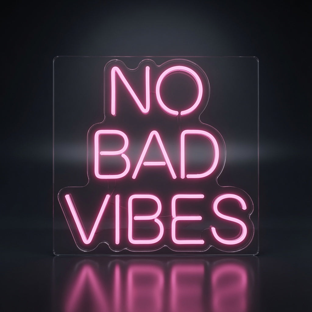 No Bad Vibes LED Neon Sign Home Decor - 02 High-Converting Product Image