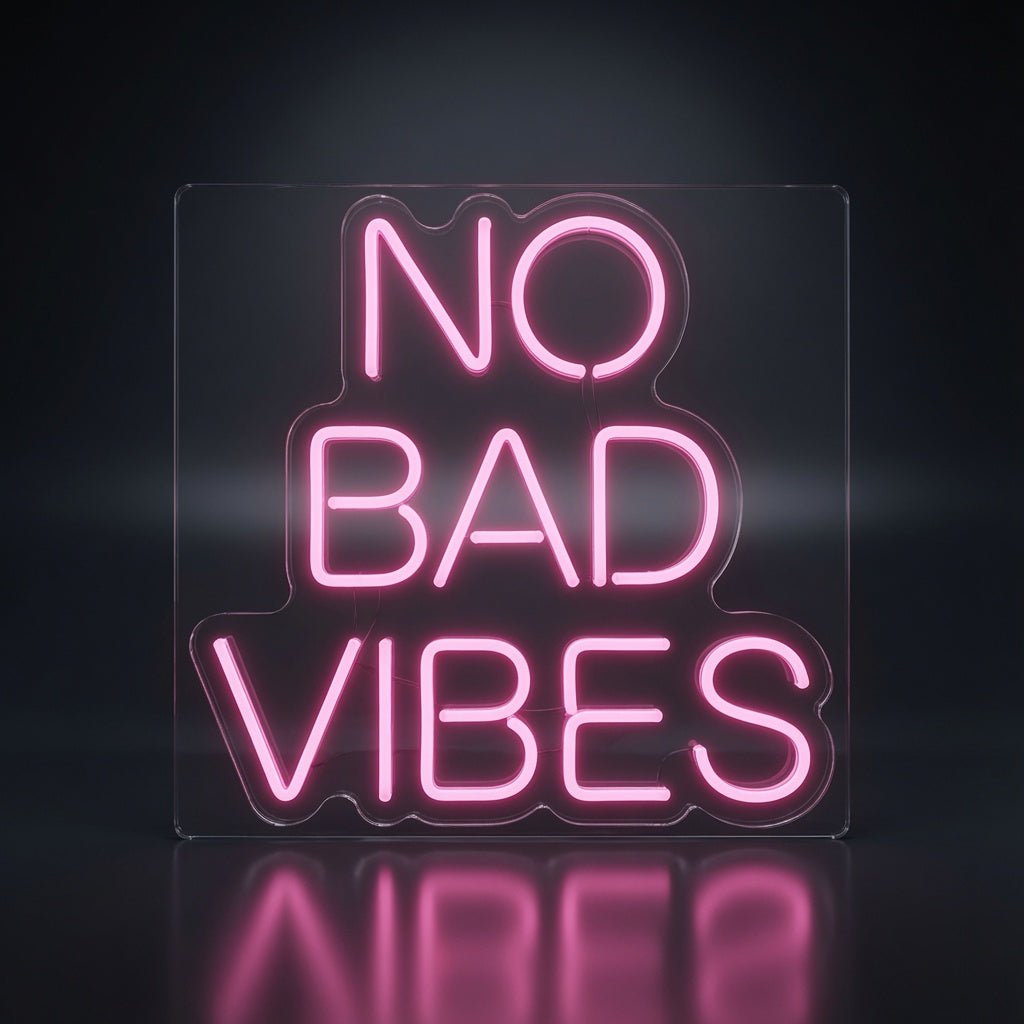 No Bad Vibes LED Neon Sign Home Decor Wall Neon Sign - Shineneon