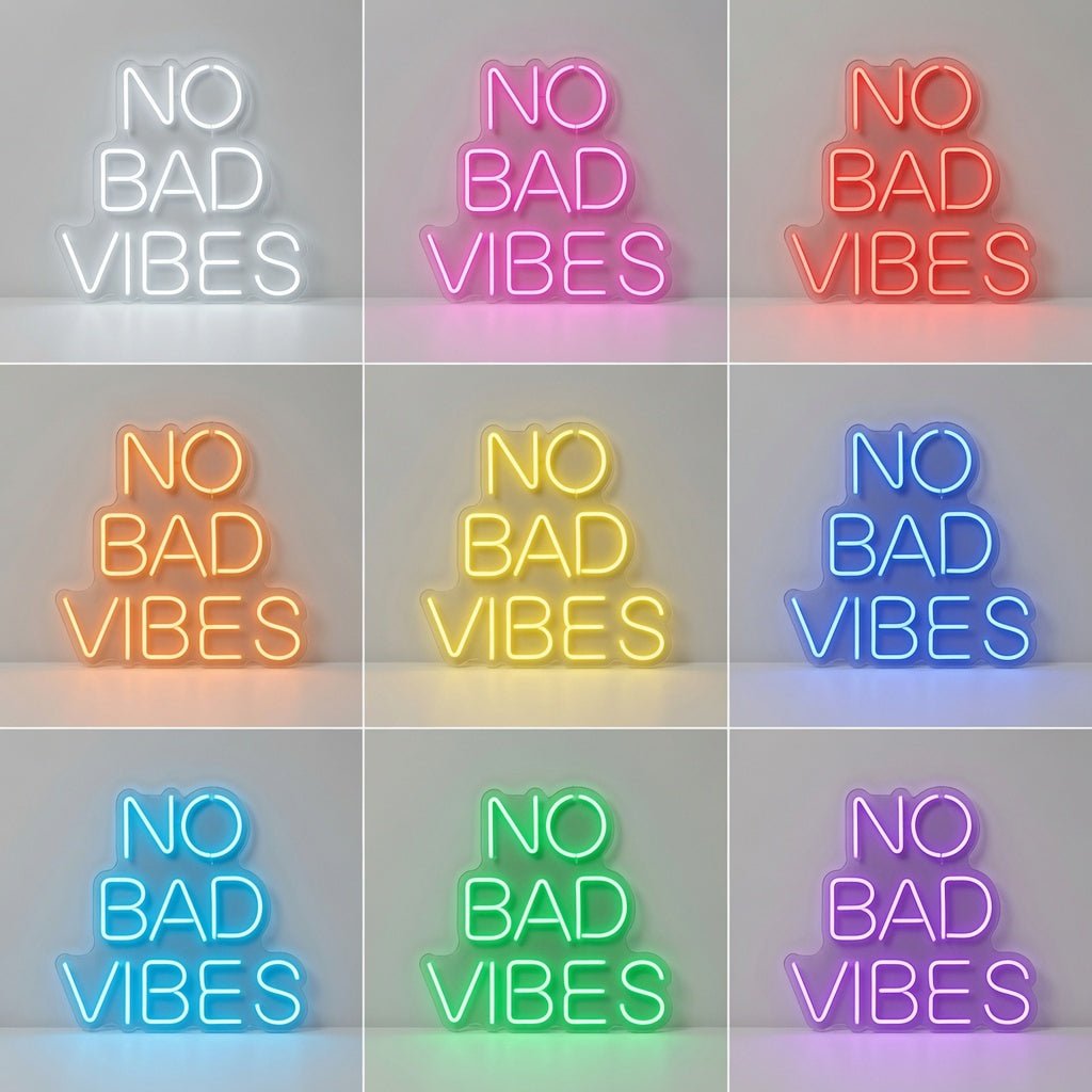 No Bad Vibes LED Neon Sign Home Decor Wall Neon Sign - Shineneon