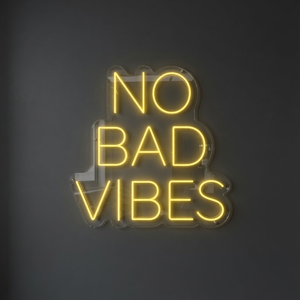 No Bad Vibes LED Neon Sign Home Wall Art - 01 Original Product Image