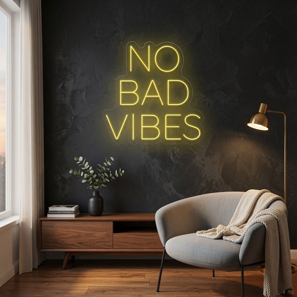 No Bad Vibes LED Neon Sign Home Wall Art - Shineneon