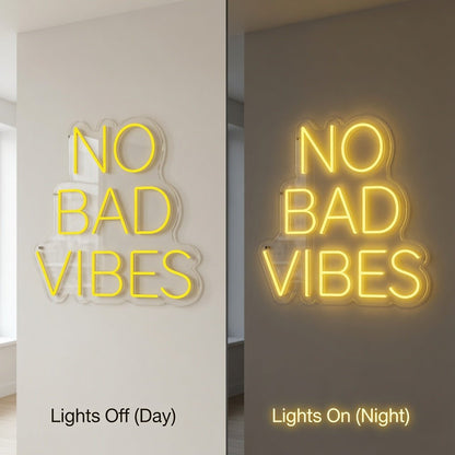 No Bad Vibes LED Neon Sign Home Wall Art - Shineneon