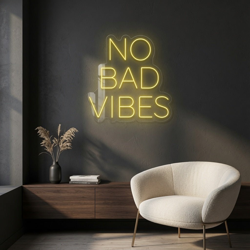 No Bad Vibes LED Neon Sign Home Wall Art - Shineneon