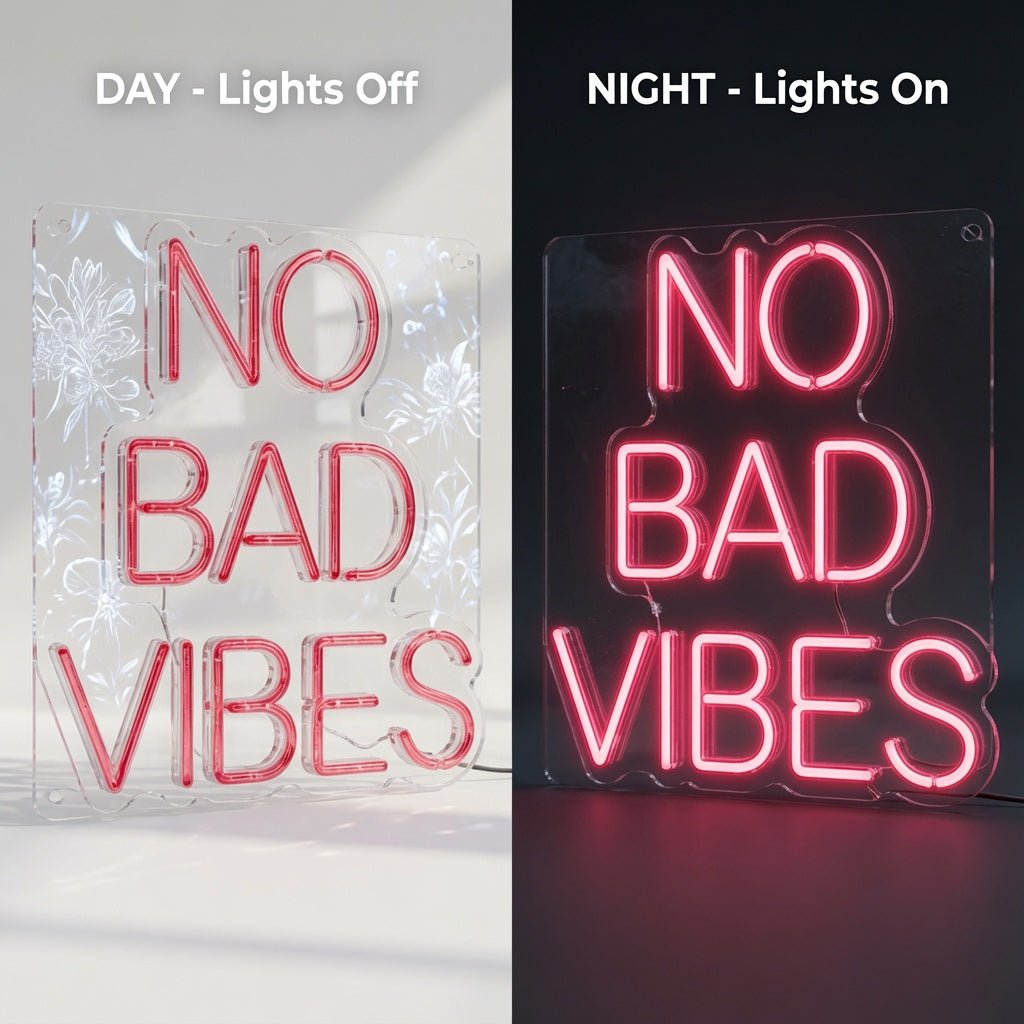 No Bad Vibes LED Neon Sign Wall Neon Sign - Shineneon
