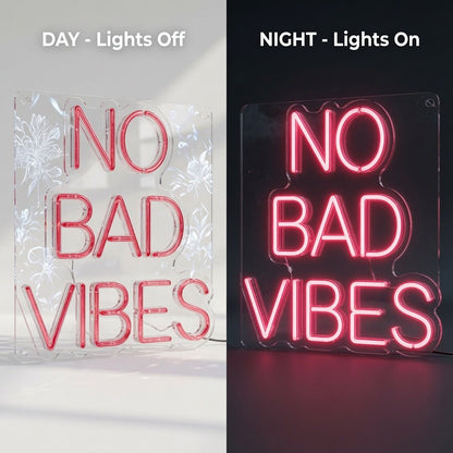 No Bad Vibes LED Neon Sign Wall Neon Sign - Shineneon
