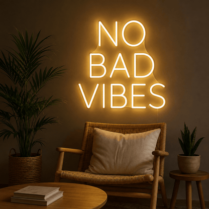 No Bad Vibes Wall Decor LED Neon Sign - Shineneon