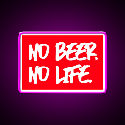 No Beer No Life Man Cave Bar Led Neon Sign Rgb Color