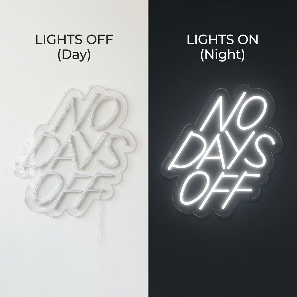 No Days Off LED Neon Sign - Shineneon