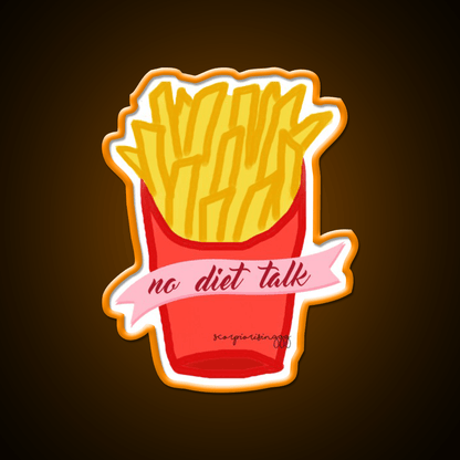 No Diet Talk Snack Food Led Neon Sign Rgb Color - Shineneon