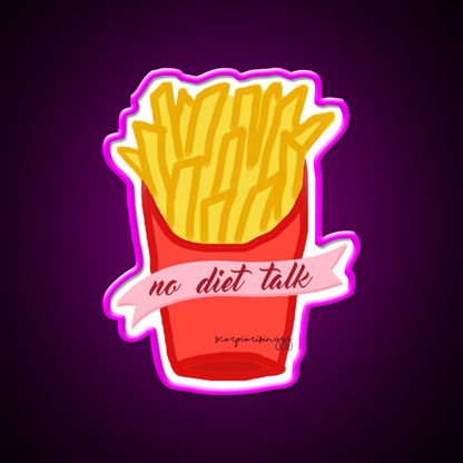 No Diet Talk Snack Food Led Neon Sign Rgb Color - Shineneon