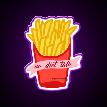 No Diet Talk Snack Food Led Neon Sign Rgb Color - Shineneon