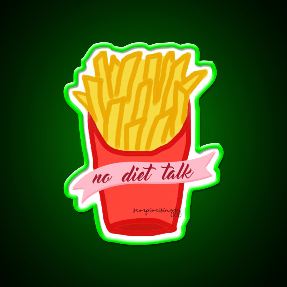 No Diet Talk Snack Food Led Neon Sign Rgb Color - Shineneon