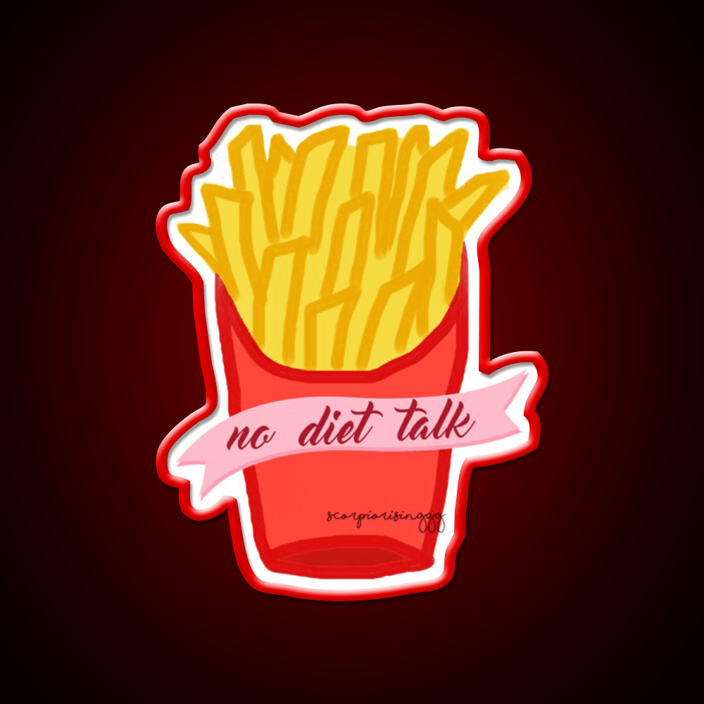 No Diet Talk Snack Food Led Neon Sign Rgb Color - Shineneon