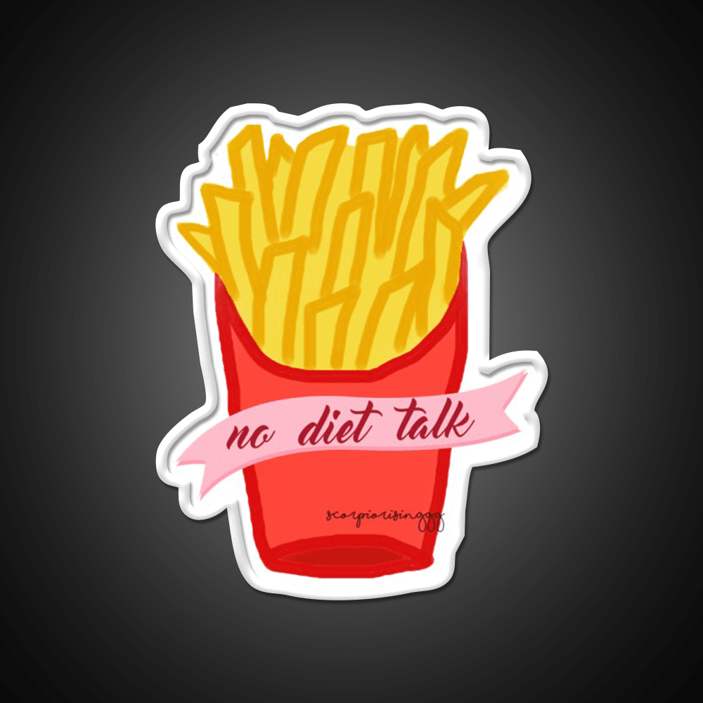 No Diet Talk Snack Food Led Neon Sign Rgb Color - Shineneon