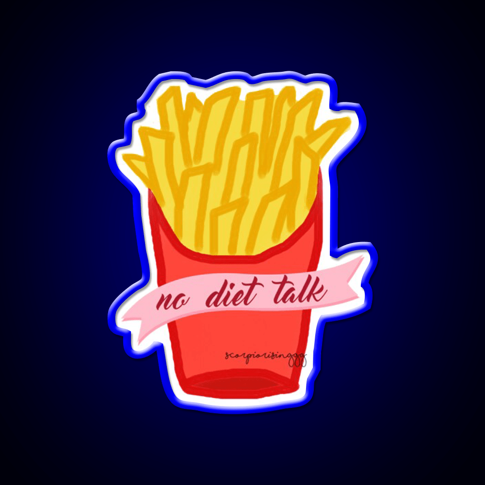No Diet Talk Snack Food Led Neon Sign Rgb Color - Shineneon