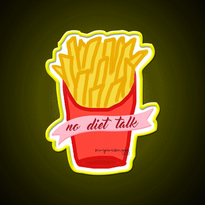 No Diet Talk Snack Food Led Neon Sign Rgb Color - Custom LED neon sign front view