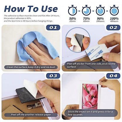 No - Drill Neon Sign Mounting Tape Pads - Strong Double - Sided Foam Adhesive (6 pcs) - Shineneon