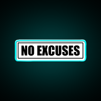 No Excuses Gym Fitness Gym Fitness Led Neon Sign Gym Room Sign Rgb Color