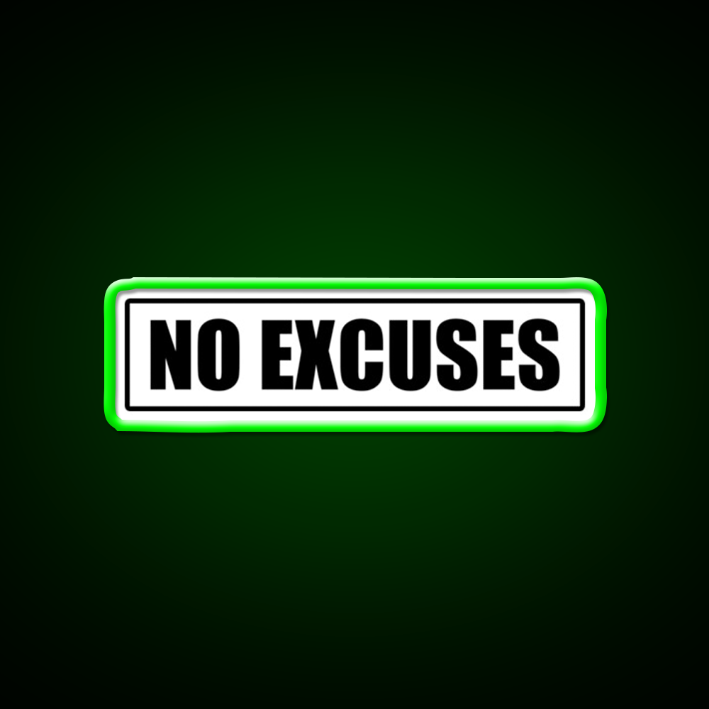No Excuses Gym Fitness Gym Fitness Led Neon Sign Gym Room Sign Rgb Color