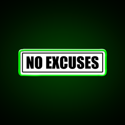 No Excuses Gym Fitness Gym Fitness Led Neon Sign Gym Room Sign Rgb Color