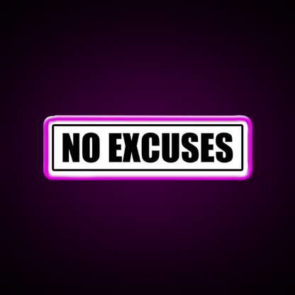 No Excuses Gym Fitness Gym Fitness Led Neon Sign Gym Room Sign Rgb Color