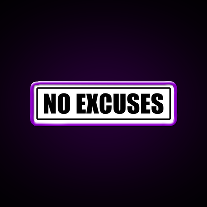 No Excuses Gym Fitness Gym Fitness Led Neon Sign Gym Room Sign Rgb Color