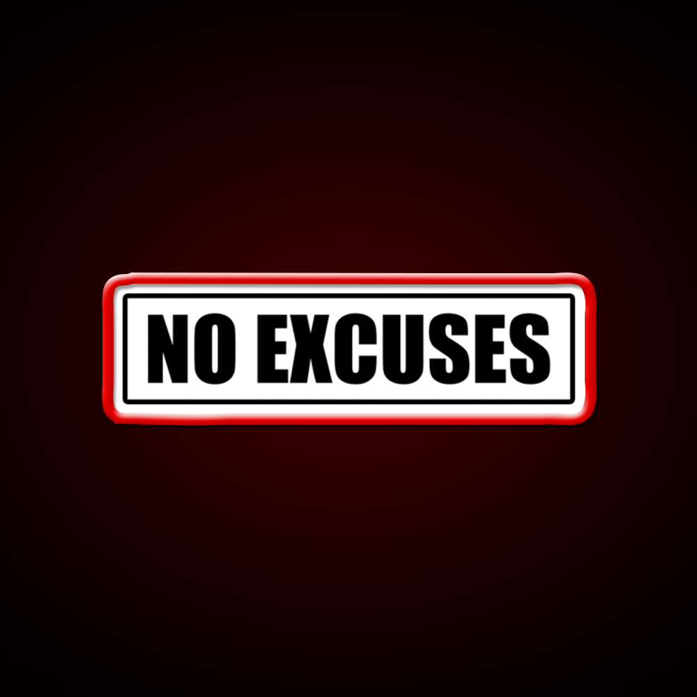 No Excuses Gym Fitness Gym Fitness Led Neon Sign Gym Room Sign Rgb Color