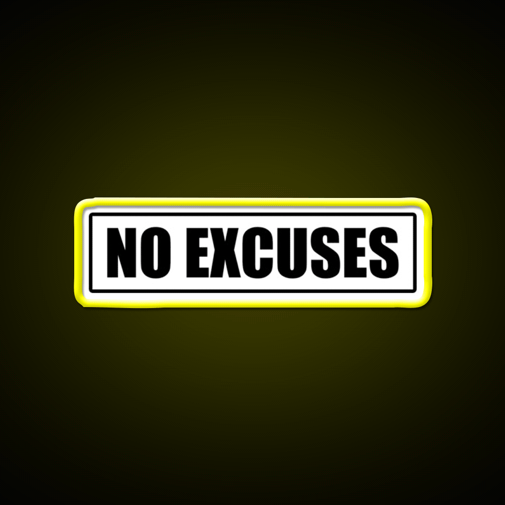 No Excuses Gym Fitness Gym Fitness Led Neon Sign Gym Room Sign Rgb Color