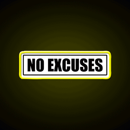 No Excuses Gym Fitness Gym Fitness Led Neon Sign Gym Room Sign Rgb Color