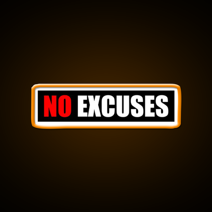 No Excuses Gym Fitness Gym Fitness Led Neon Sign Rgb Color
