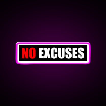 No Excuses Gym Fitness Gym Fitness Led Neon Sign Rgb Color