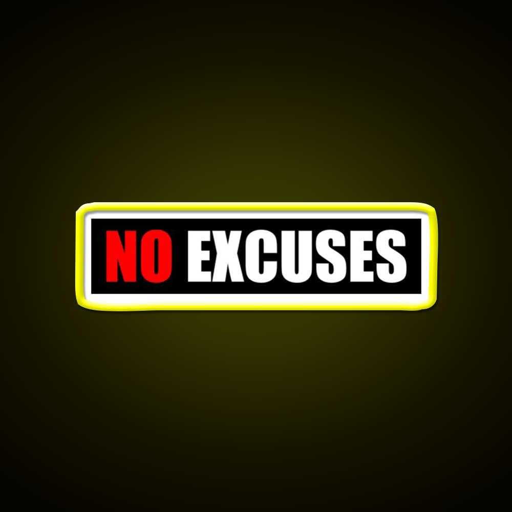No Excuses Gym Fitness Gym Fitness Led Neon Sign Rgb Color