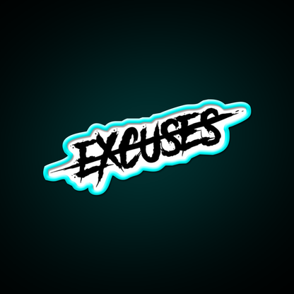 No Excuses Gym Fitness Led Neon Sign Rgb Color